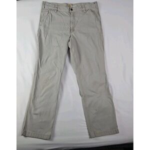 Carhartt Carpenter Pants Mens 38 X 34 Beige Cargo Painter Workwear